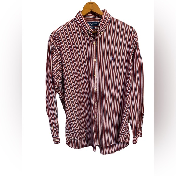 Ralph Lauren Blake 100% Cotton‎ Long Sleeve Button Up Size Large - Picture 1 of 3
